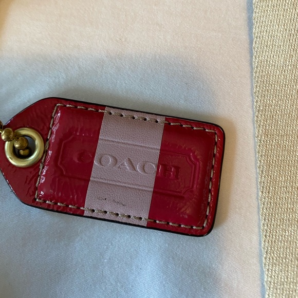 Large pink and brown Coach tote bag - Picture 7 of 7